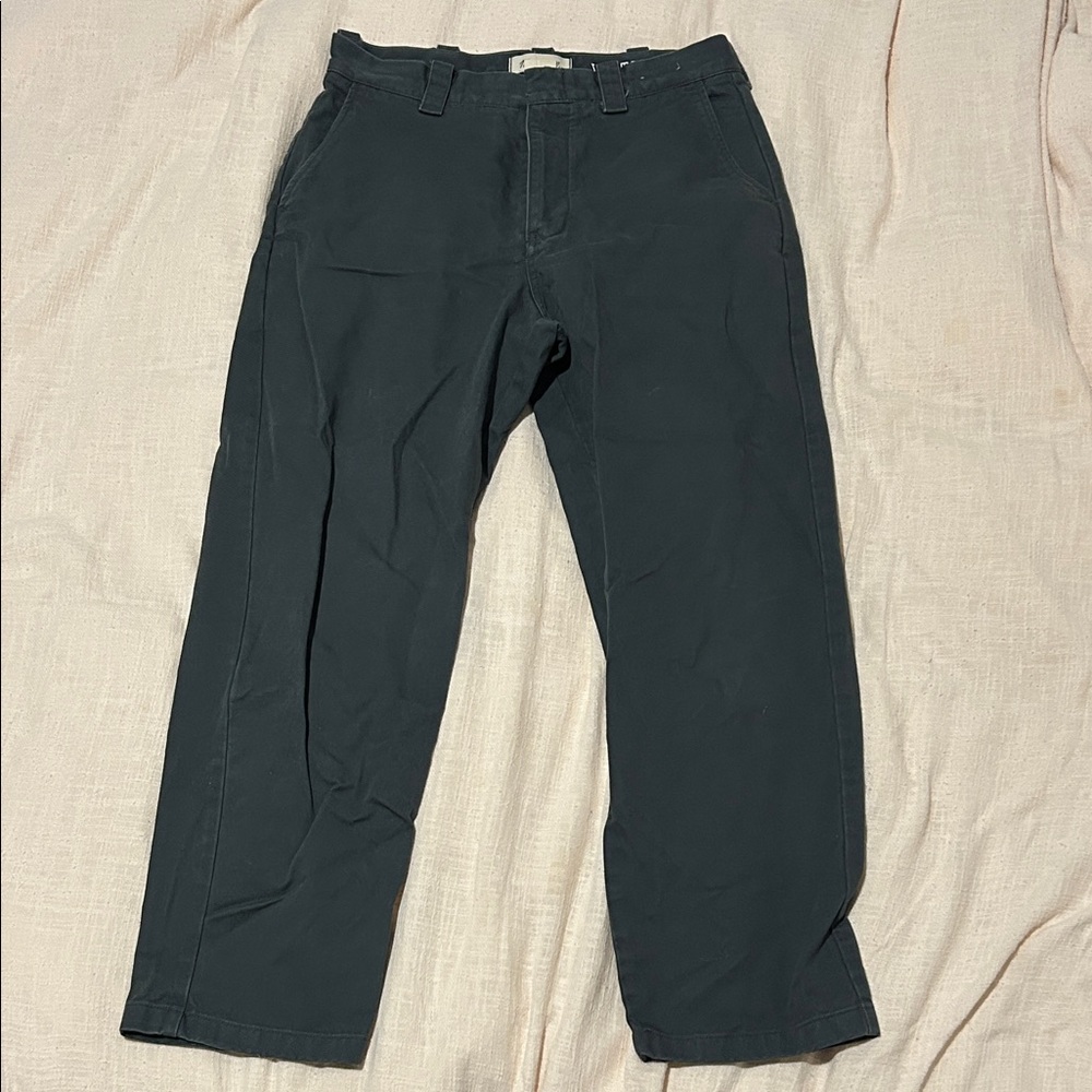Madewell Men's Dark Green Vintage Straight Pants